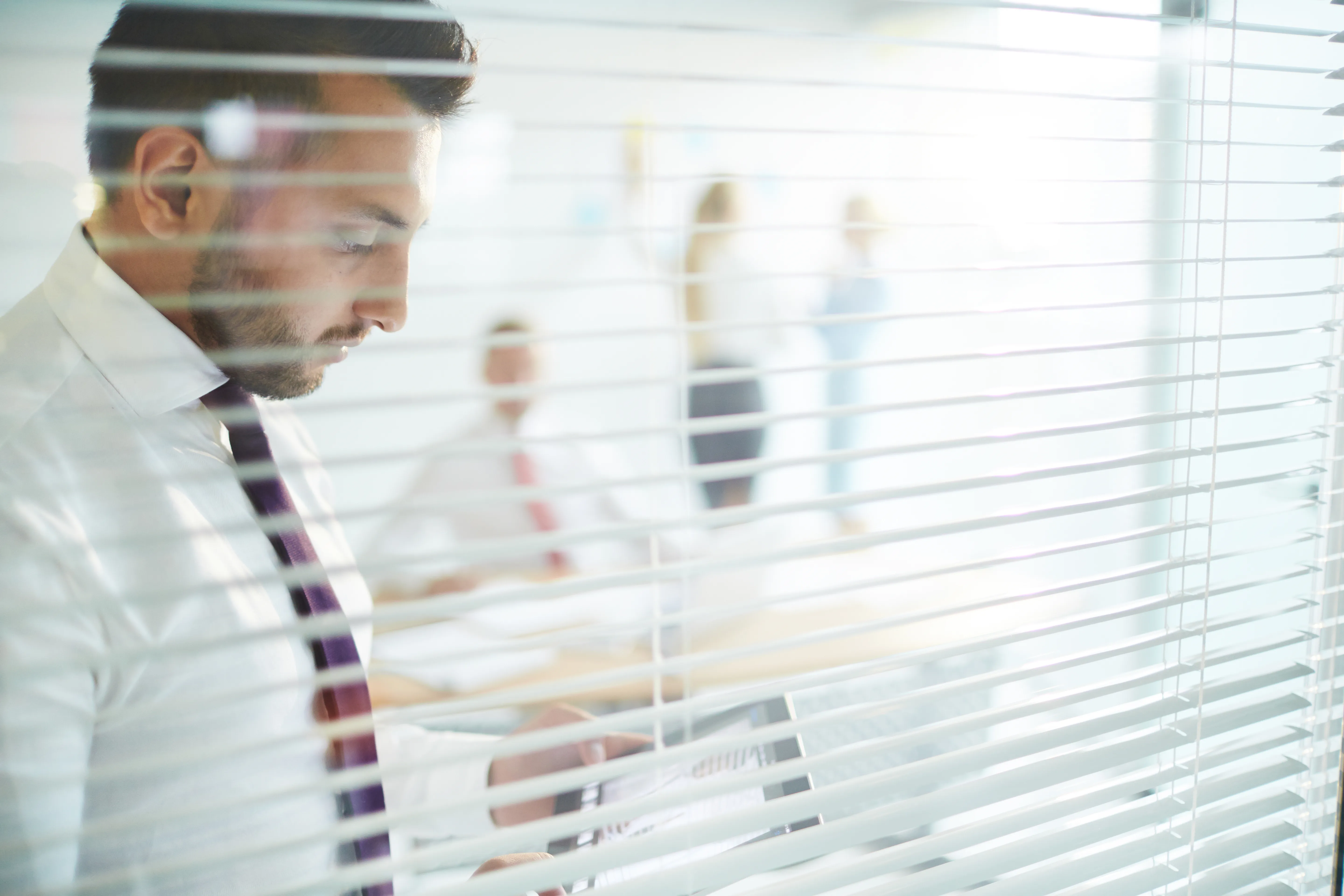 Customer talking about blinds